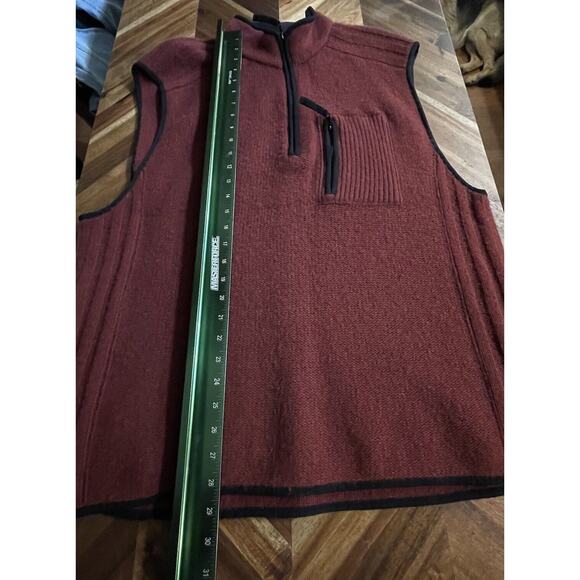 The Territory Ahead Vest Sweater Zip Up Lambswool Mock Neck Vintage Mens L - Picture 5 of 6